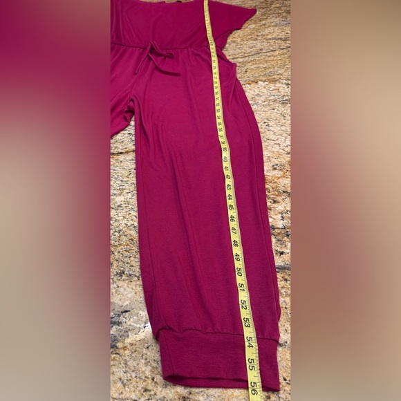 PRETTYGARDEN Women's Short Sleeve Drawstring Jumpsuit Plum Size XXL - Picture 7 of 8